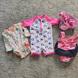 3 Little Girls size 12-month Swimsuits